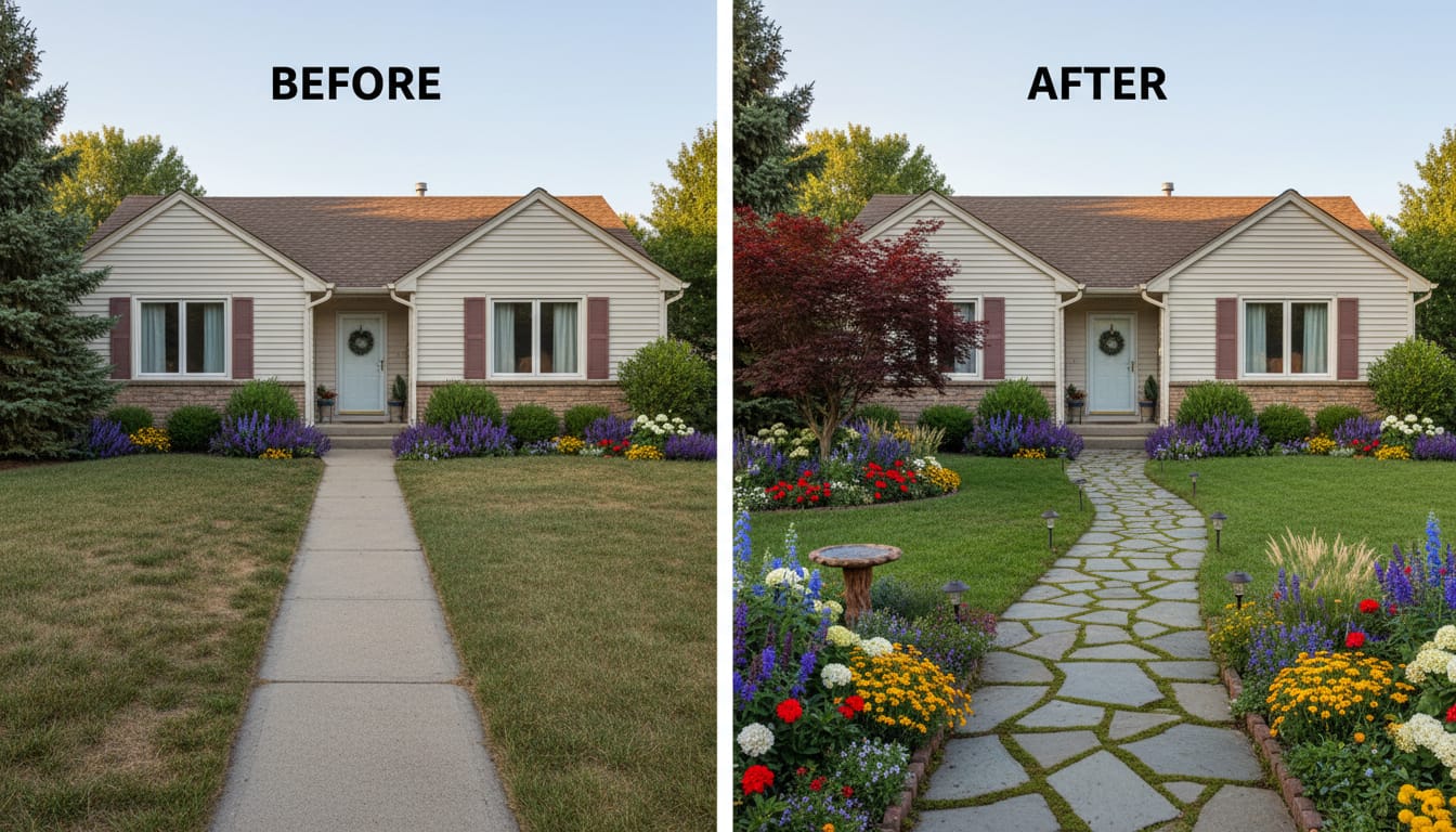 Estate Exterior Before and After Transformation